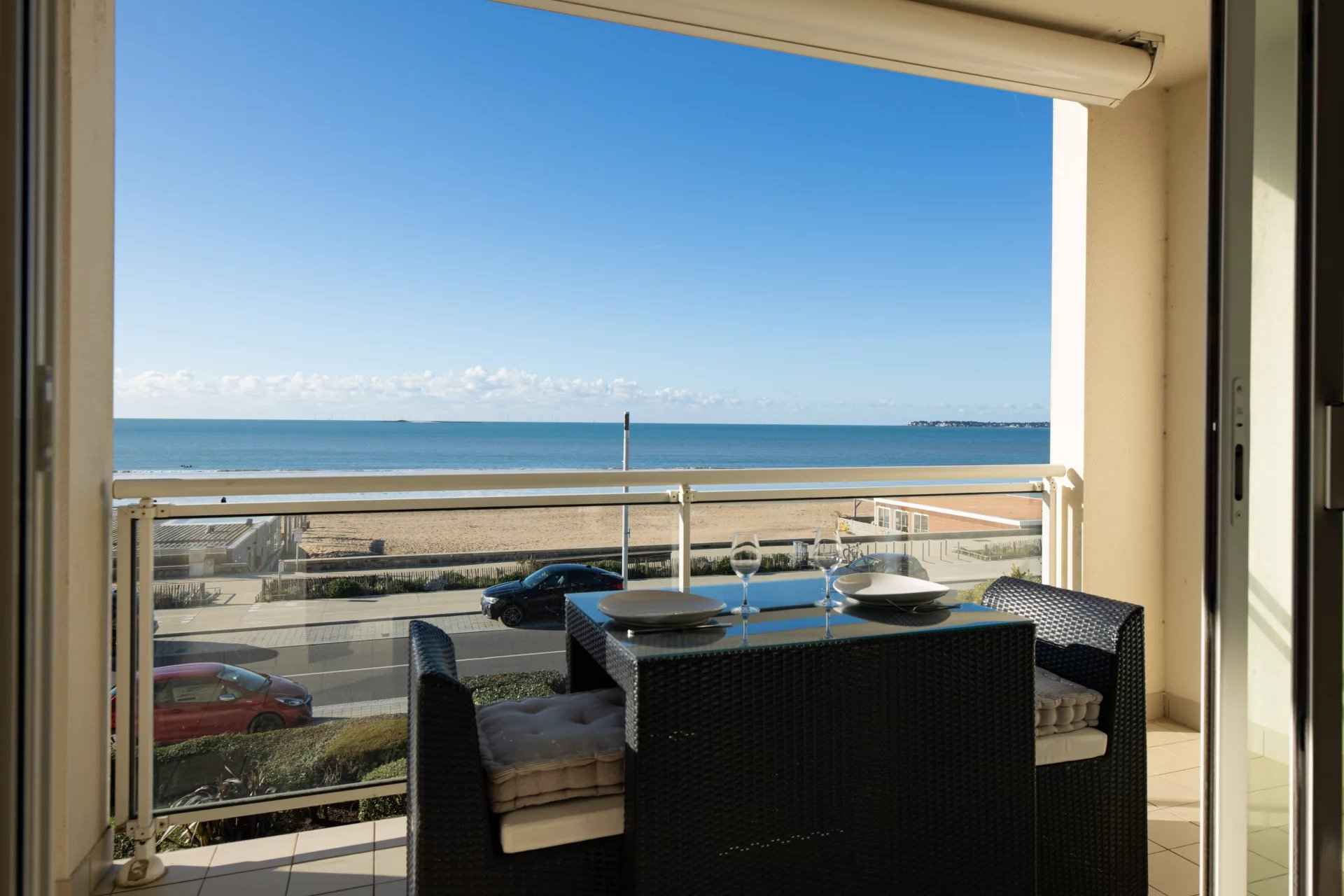 Terrasse face mer Pornichet 