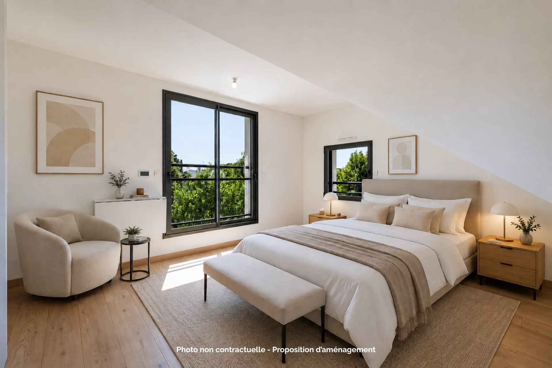 Chambre vue sur le jardin Pornichet